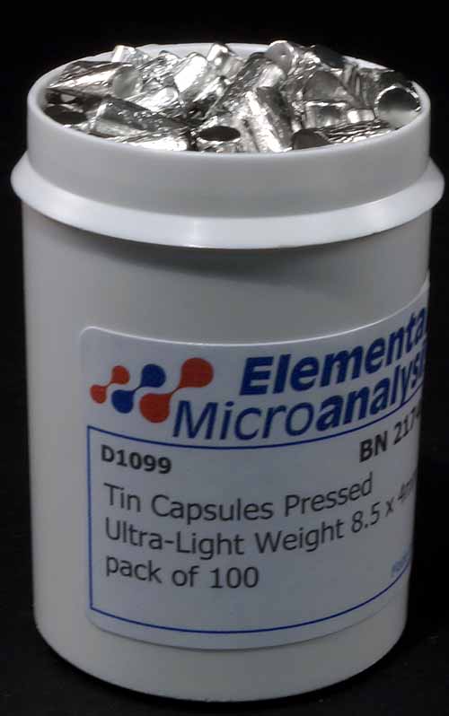 Tin-Capsules-Pressed-Ultra-Light-Weight-8.5-x-4mm-pack-of-100